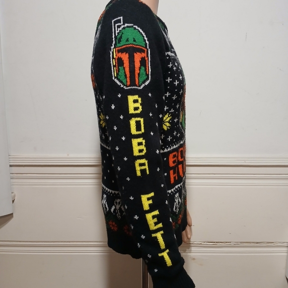 Star Wars Boba Fett Christmas Sweater Small - Picture 3 of 5